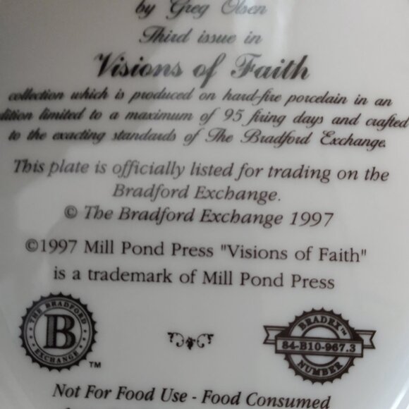 Beautiful plate, numbered & dated - Picture 6 of 7